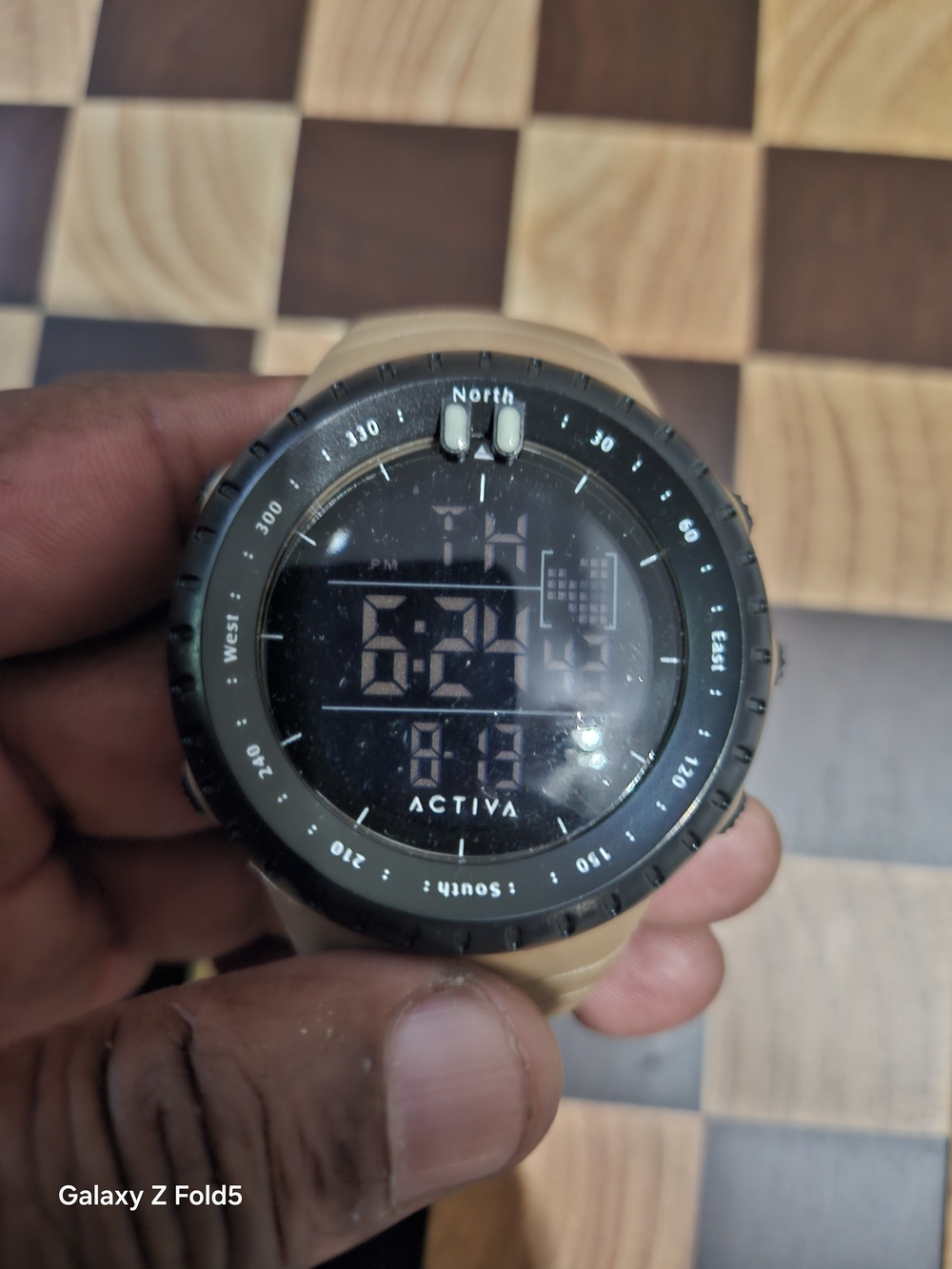 Activa Digital Sport Watch in Tan and Black